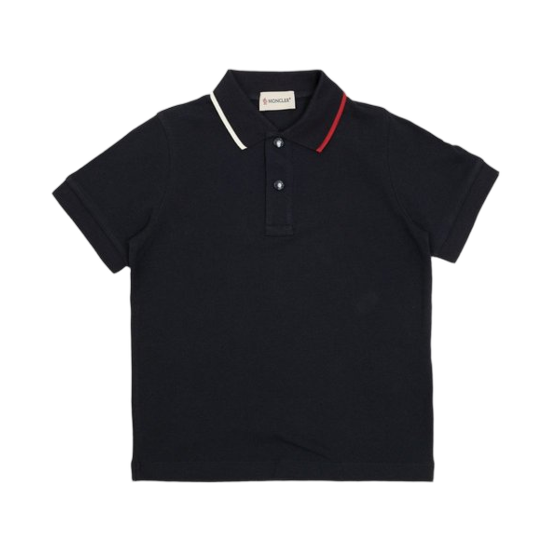 K2-954-8A00001-89ALK-778 (Kids) Moncler Collar Short Sleeve T-Shirt Navy - 25FW