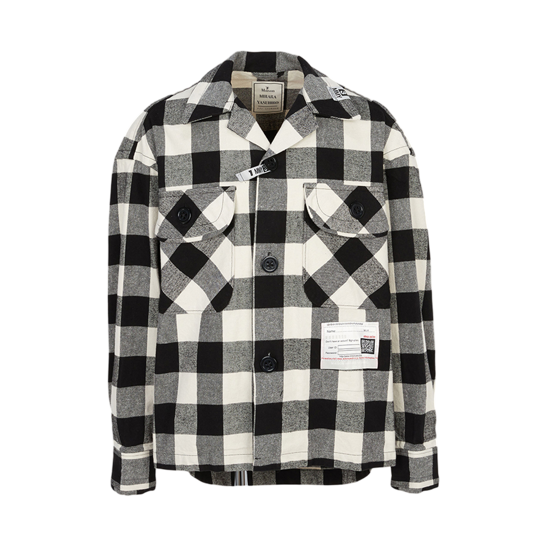 메종 미하라 야스히로 체크 자켓 화이트(Maison Mihara Yasuhiro Jacket White)