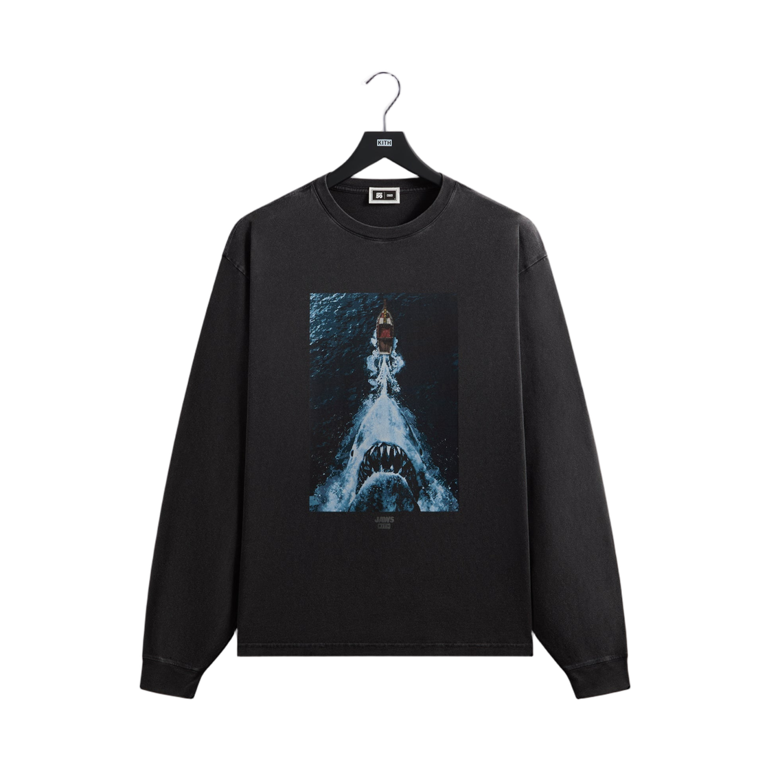 키스 x 죠스 보트 포스터 빈티지 티셔츠 블랙(Kith x Jaws Boat Poster Vintage T-Shirt Black)