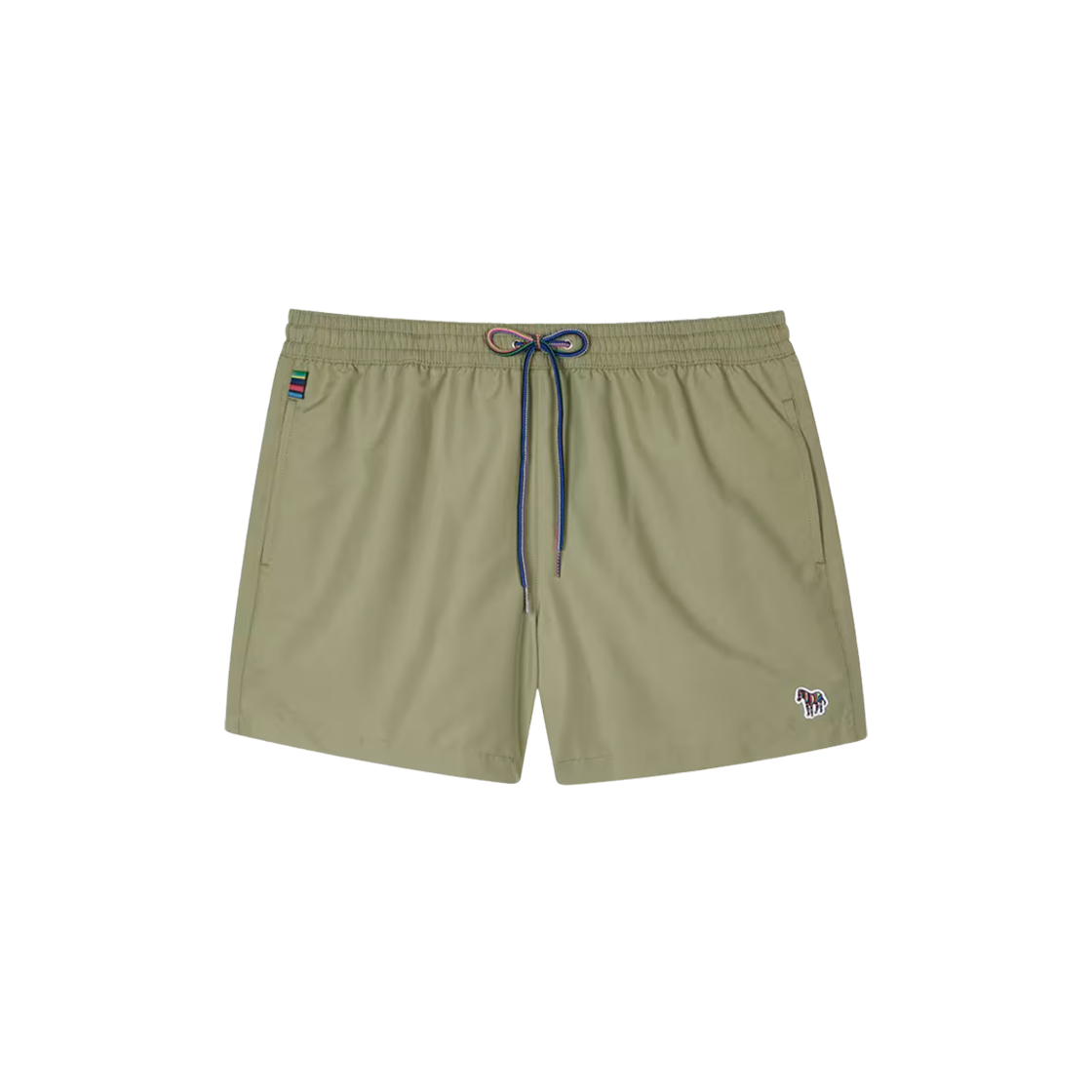 M1A-200A-AU285-34 Paul Smith Zebra Logo Swim Shorts Washed Khaki