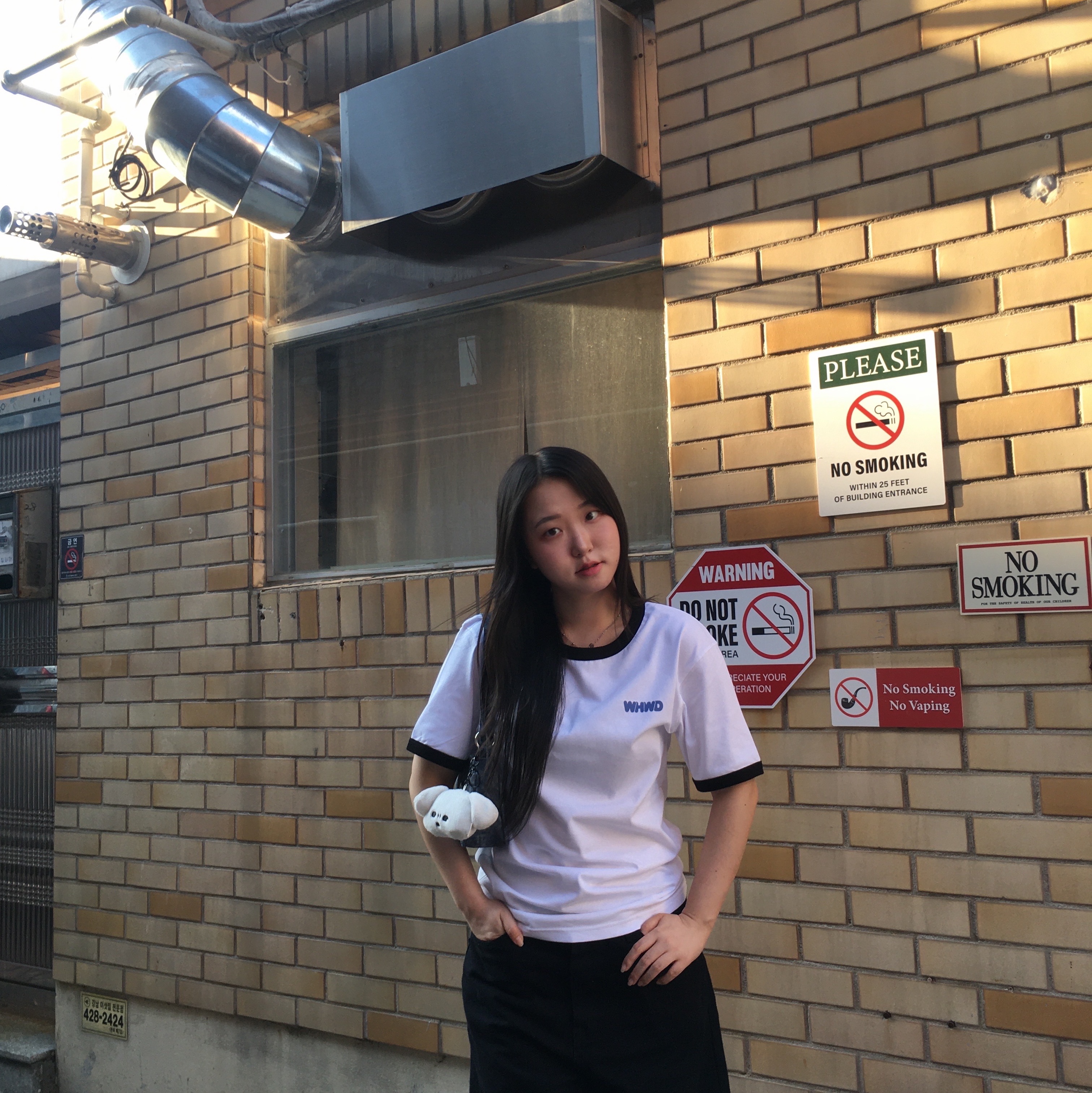 WHWD Ringer T-Shirt 착용 스타일 - 2