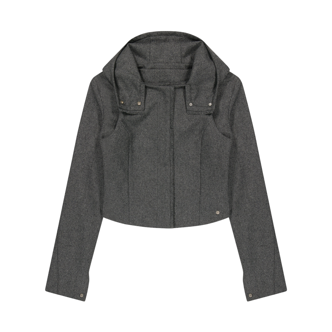 오호스 레이어드 볼레로 울 자켓 그레이(OJOS Layered Bolero Wool Jacket Grey)