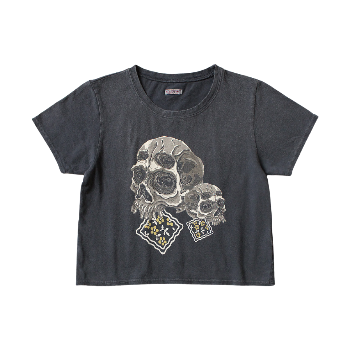 캐피탈 20 저지 크롭 티셔츠 패키쉬 레인 스컬 Pt 블랙