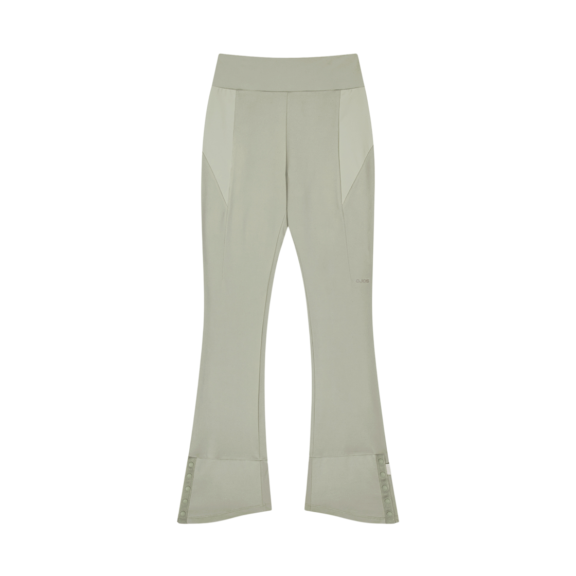 OJ25FWPT002MGR OJOS Button Slit Bootcut Pants Mint Grey
