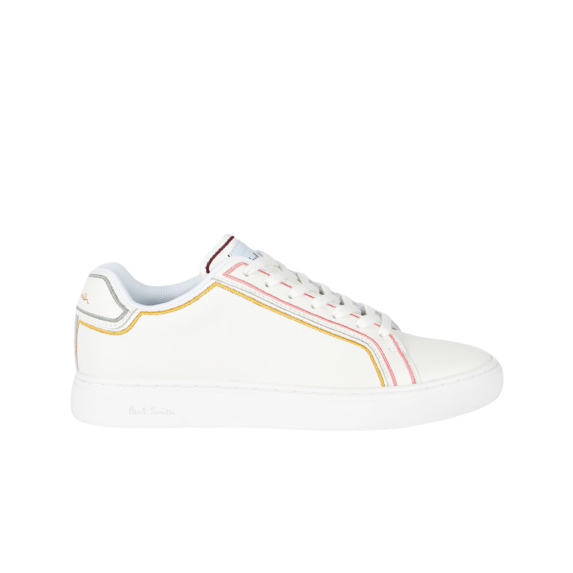 (W) 폴 스미스 라핀 레더 자수 트레이너 화이트((W) Paul Smith Lapin Leather Embroidery Trainers White) - 1