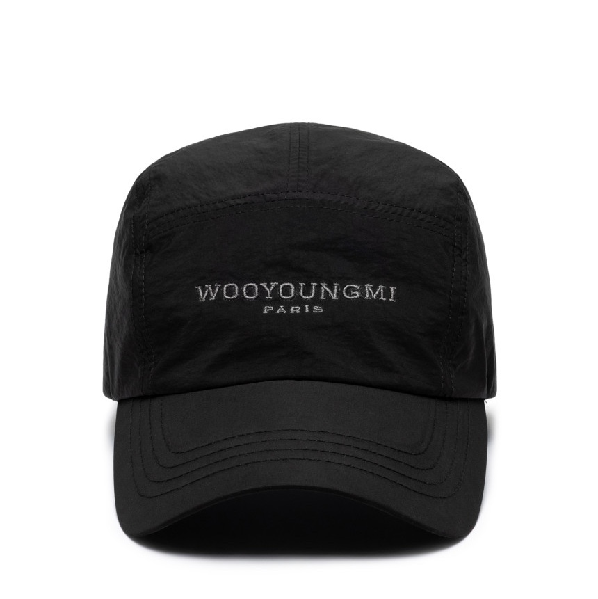 Wooyoungmi Logo Camp Cap Black - 25FW 착용 스타일 - 5