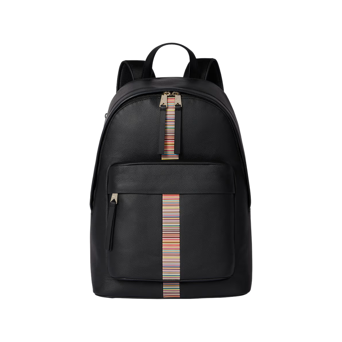 폴 스미스 스트라이프 시그니쳐 레더 트림 백팩 블랙(Paul Smith Stripe Signature Leather Trim Backpack Black)