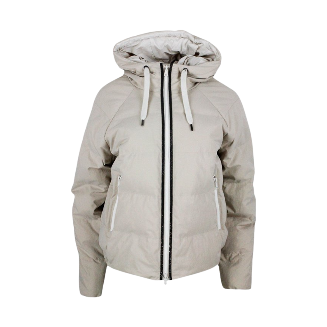 (W) 브루넬로 쿠치넬리 퀼티드 나일론 다운 자켓 베이지((W) Brunello Cucinelli Quilted Nylon Down Jacket Beige)