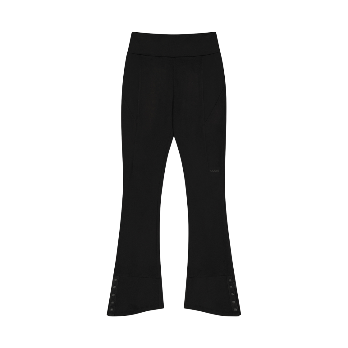 OJ25FWPT002BK OJOS Button Slit Bootcut Pants Black