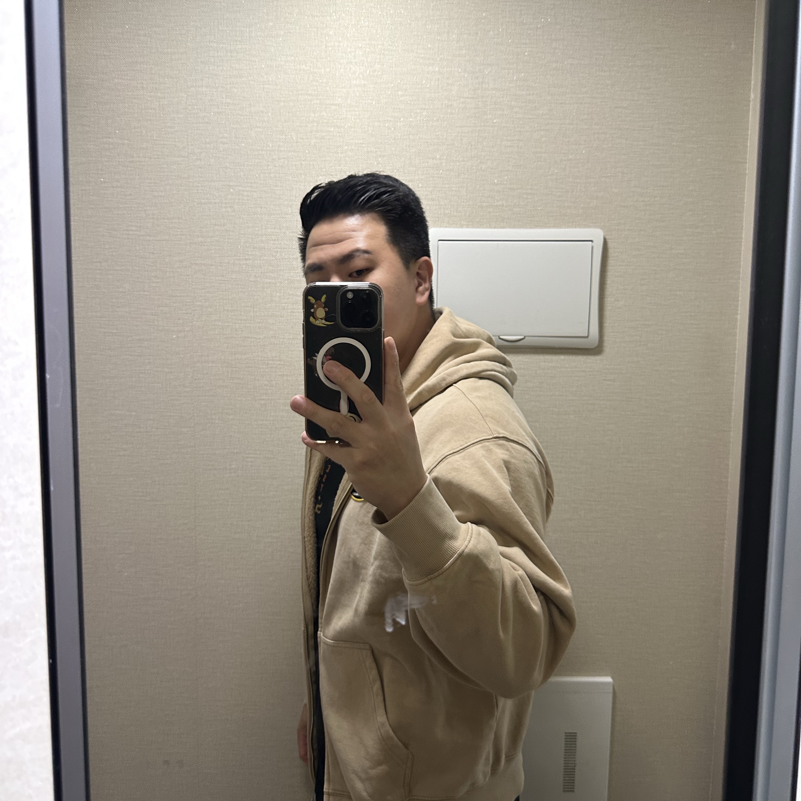 Palace x Neighborhood Skull Zip Hood Incense - 25FW 착용 스타일 - 2