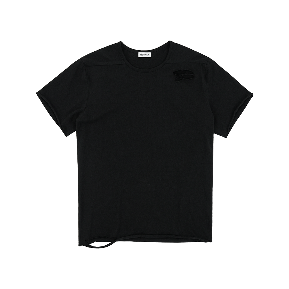 리파이너 폴트라인 디스트로이드 티셔츠 블랙(REPINER Faultline Destroyed T-Shirt Black)