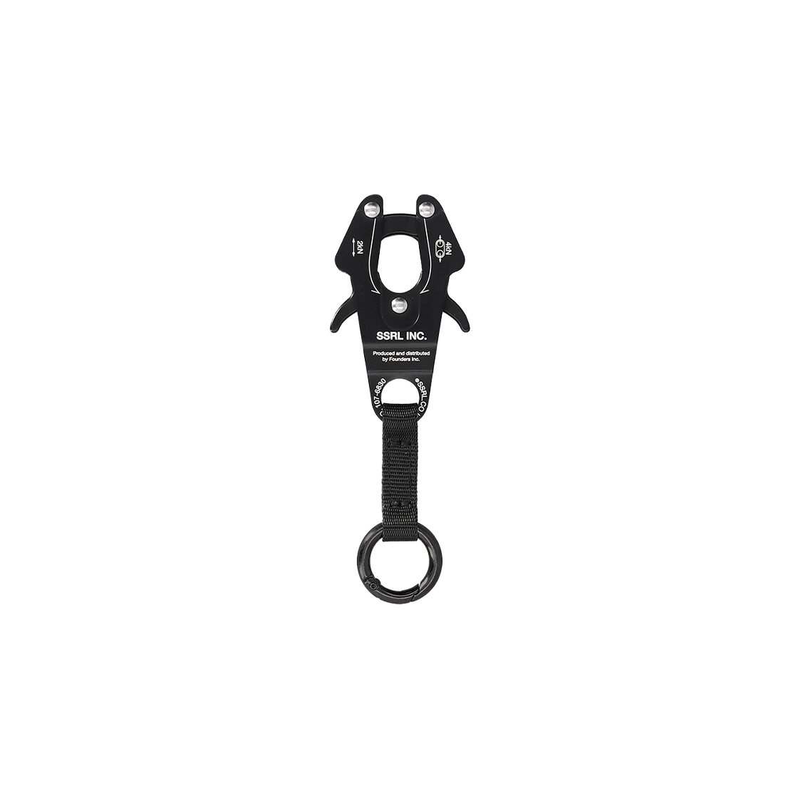 SB45AAC010101 SSRL Aluminum Buckle Keychain Black