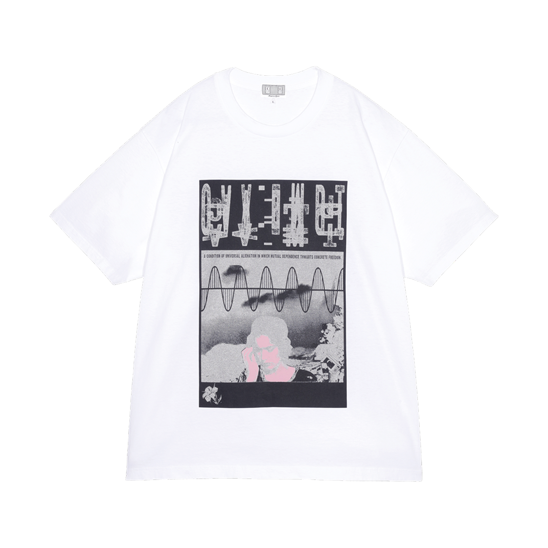 카브엠트 유니버셜 에일리어네이션 티셔츠 화이트 - 25FW(Cav Empt Universal Alienation T-Shirt White - 25FW)