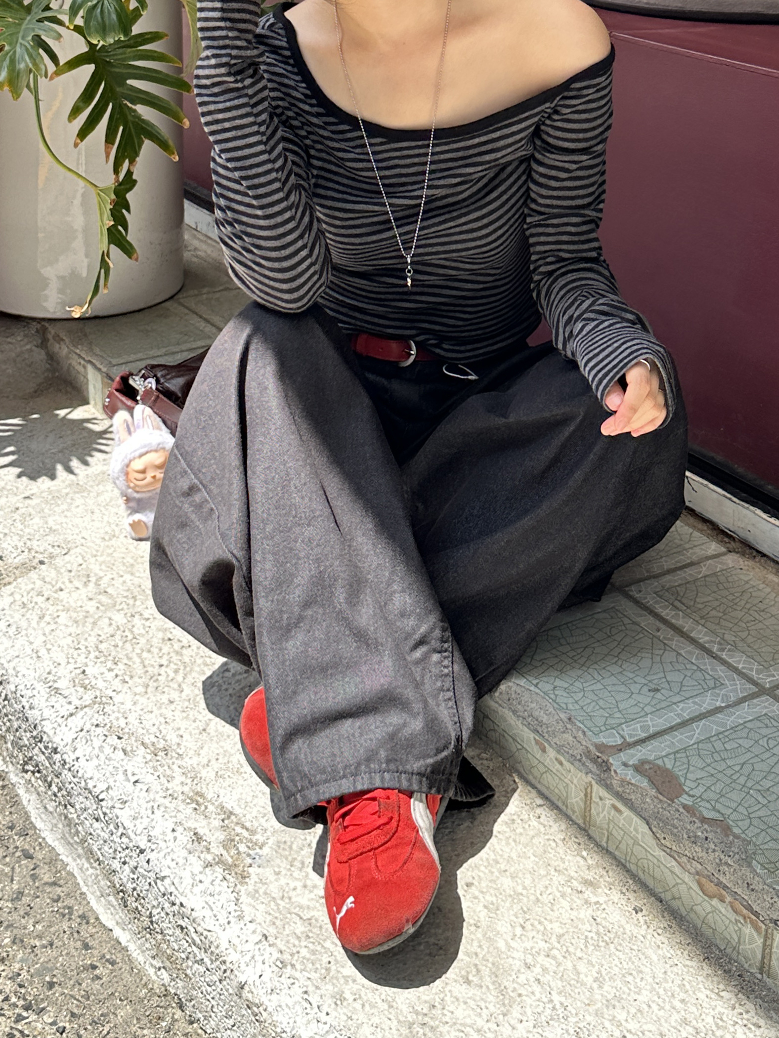 Puma Speedcat OG Red White, Human Made Heart Necklace Red 착용 스타일 - 7