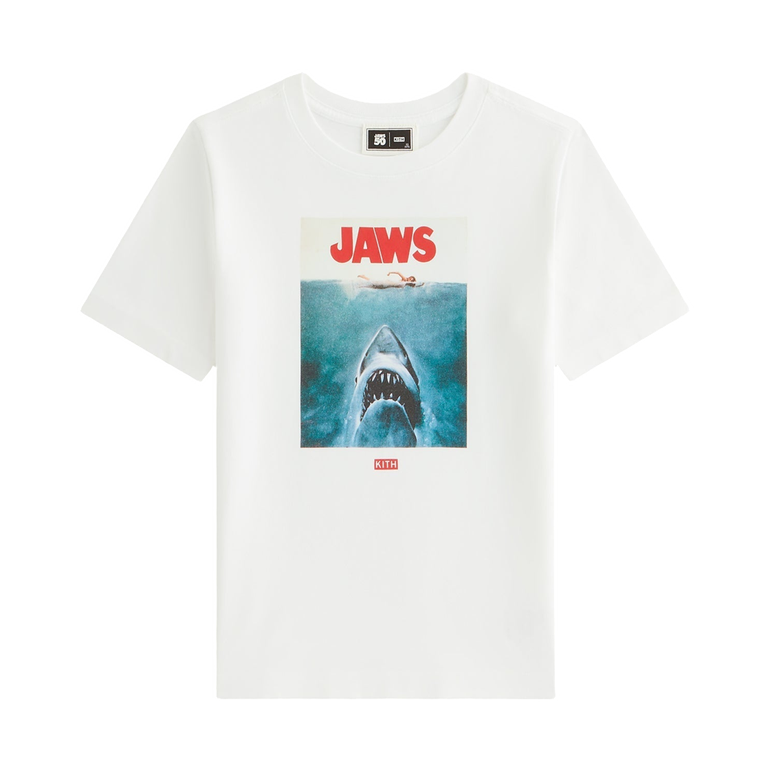 (키즈) 키스 x 죠스 포스터 빈티지 티셔츠 화이트((Kids) Kith x Jaws Poster Vintage T-Shirt White) - 1