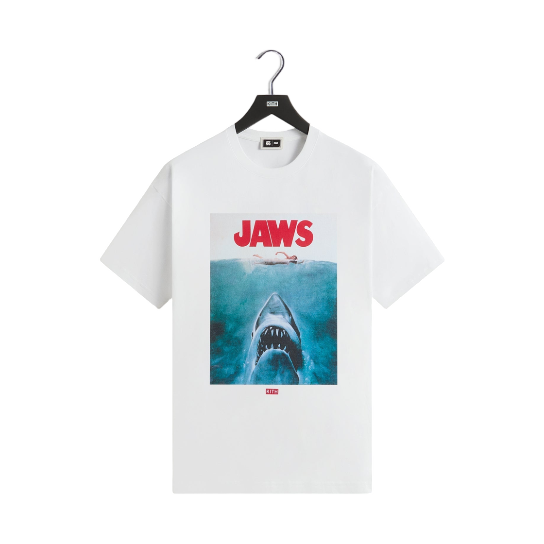 KHM034213-101 Kith x Jaws Main Poster Vintage T-Shirt Bright White