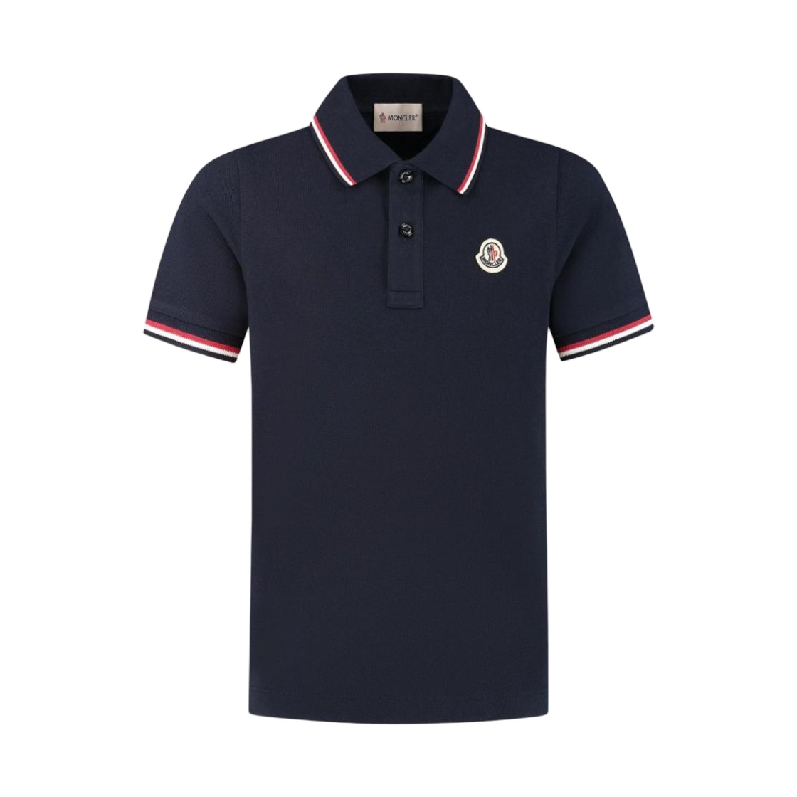 K2-954-8A00003-89ALK-778 (Kids) Moncler Collar Short Sleeve T-Shirt Navy - 25FW
