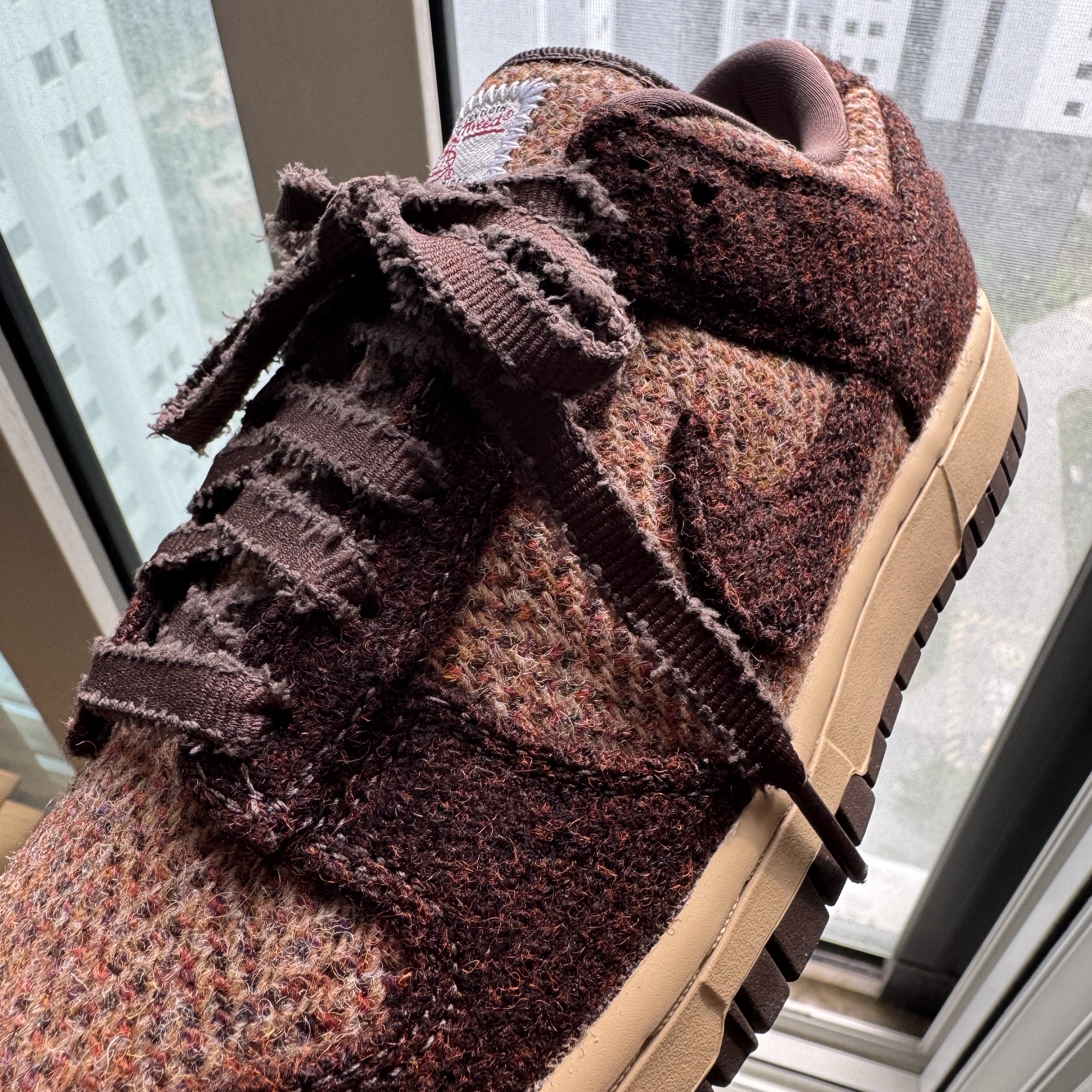 (W) Nike x Harris Tweed Dunk Low Sesame and Violet Mist 착용 스타일