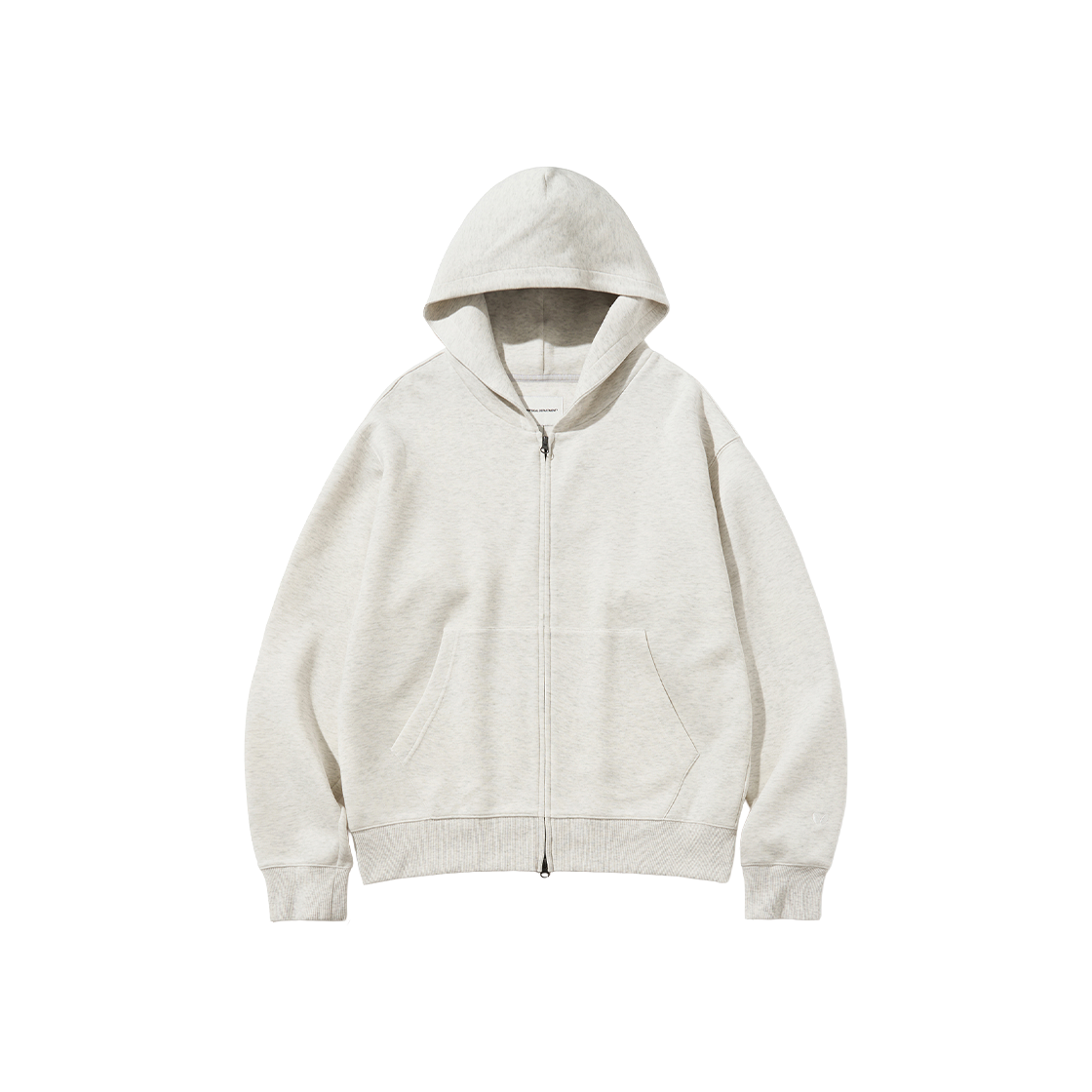 BFF1HZ301AOT Butterfly Original Embroidery Logo 2 Way Hoodie Zip-up Oatmeal