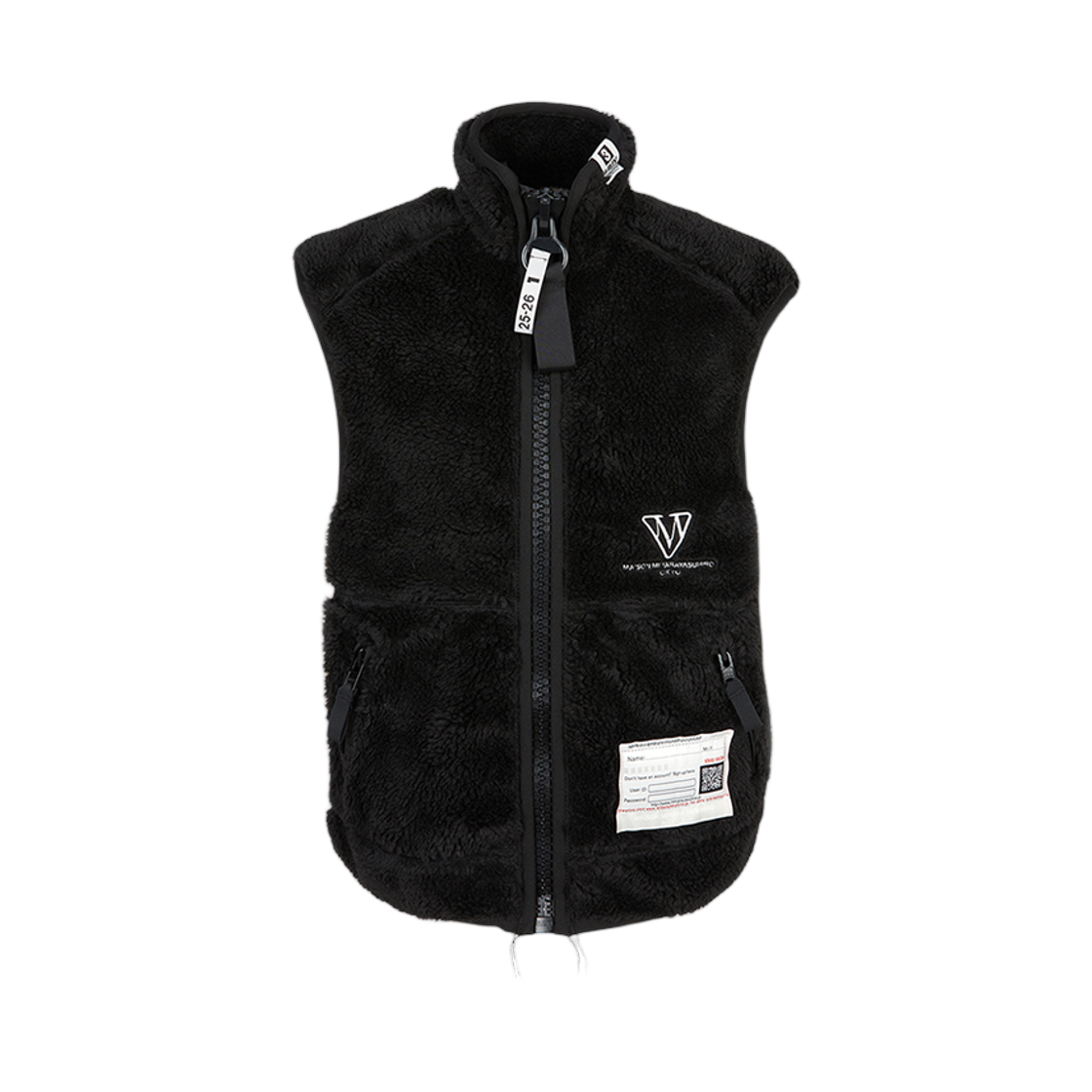 메종 미하라 야스히로 플리스 베스트 블랙(Maison Mihara Yasuhiro Fleece Vest Black)