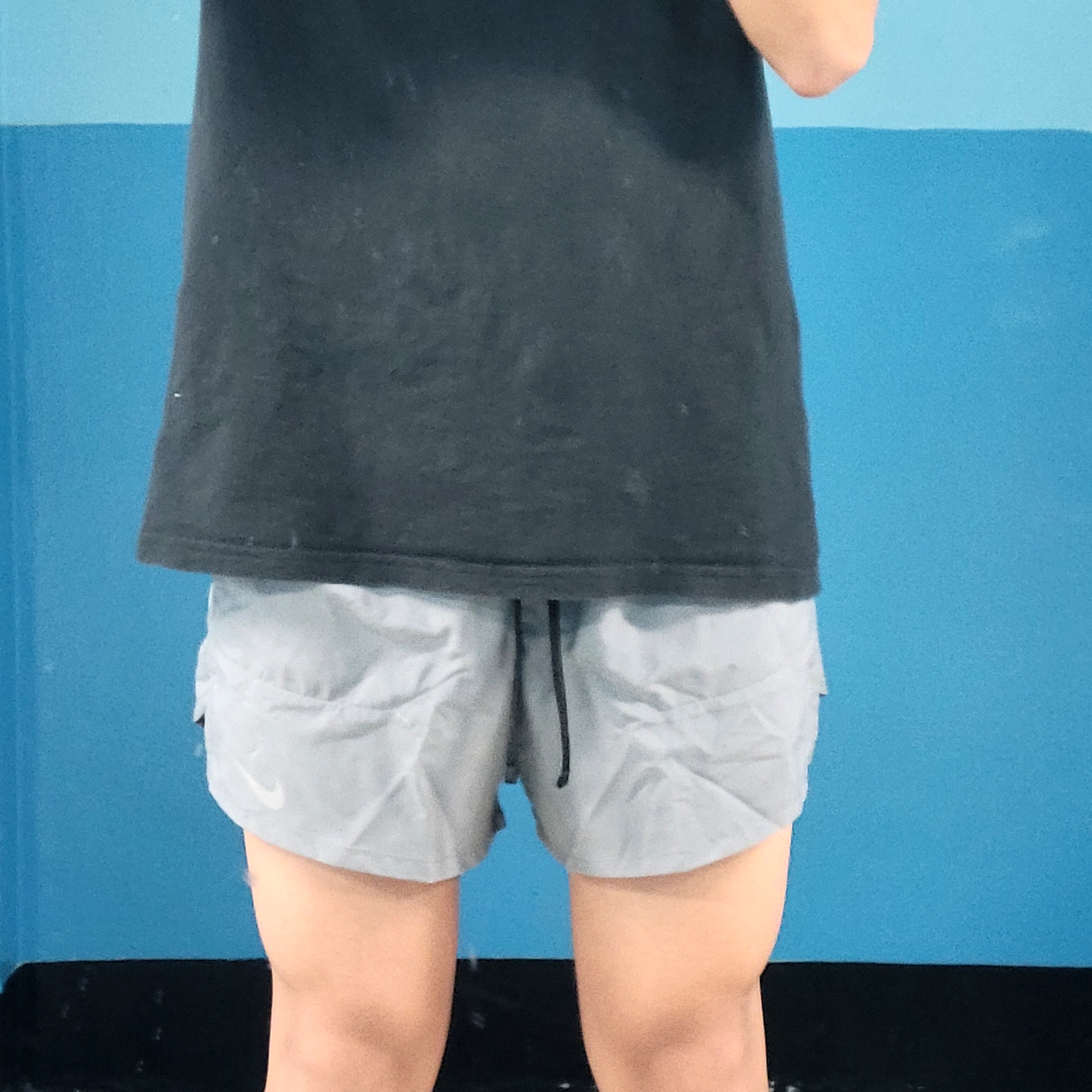 Nike Dri-Fit Stride 5 Inch Brief Lined Running Shorts Smoke Grey Black - Asia 착용 스타일