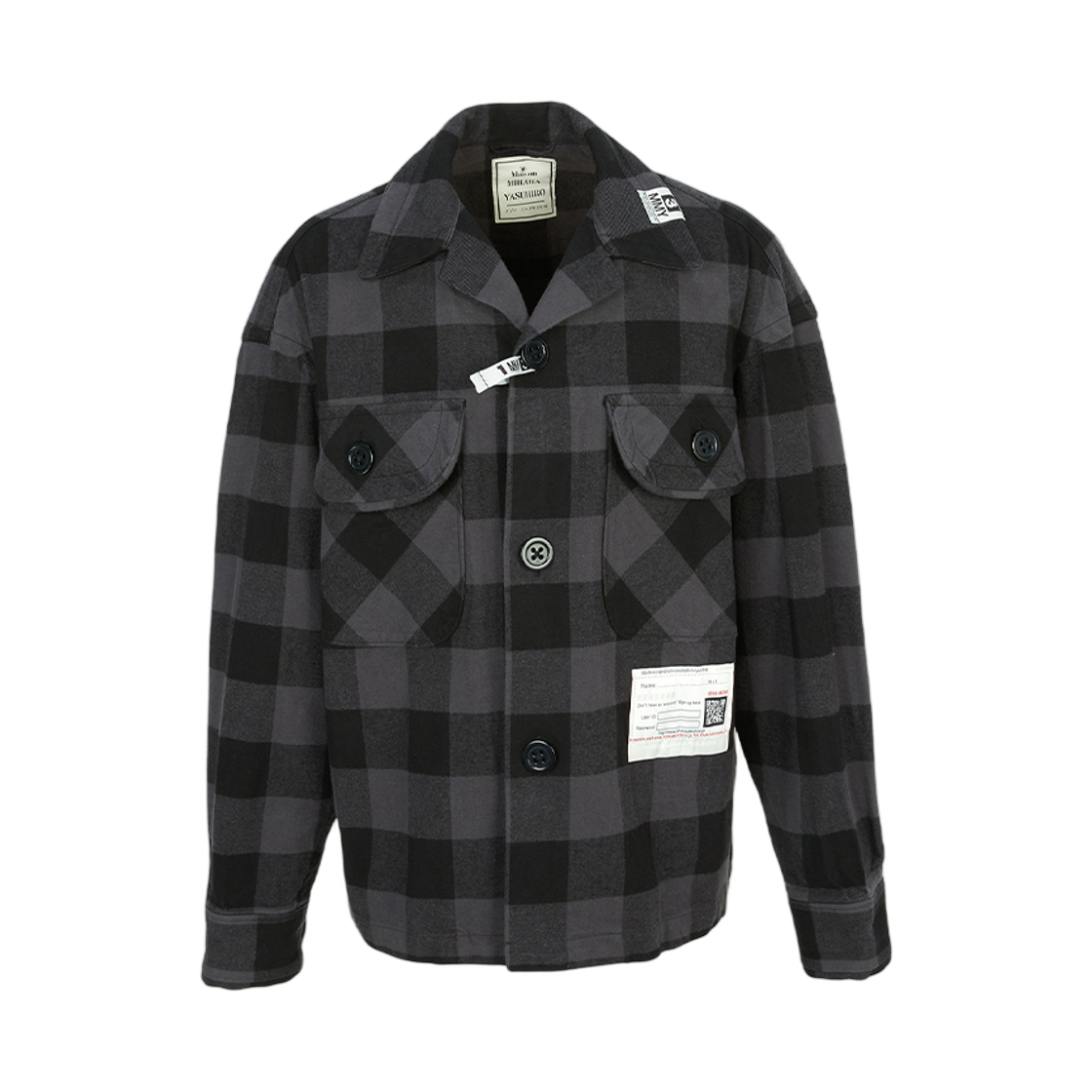 A15SH086-GRAY Maison Mihara Yasuhiro Check Jacket Gray