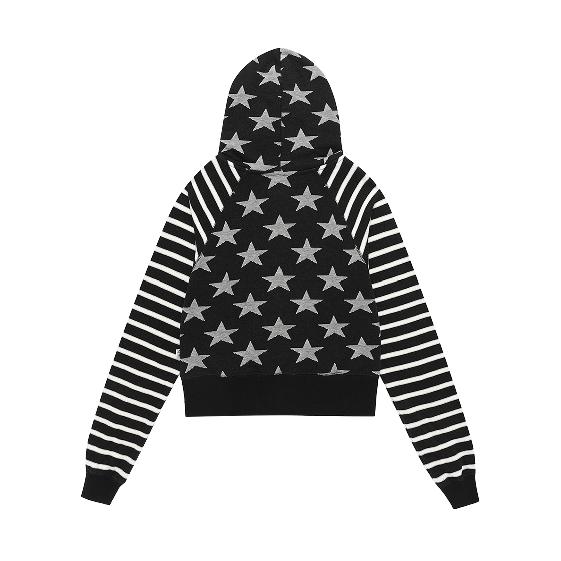 카비시 W 래글런 스타 집업 후디 블랙(CAVISH W Raglan Star Zip Up Hoodie Black) - 2