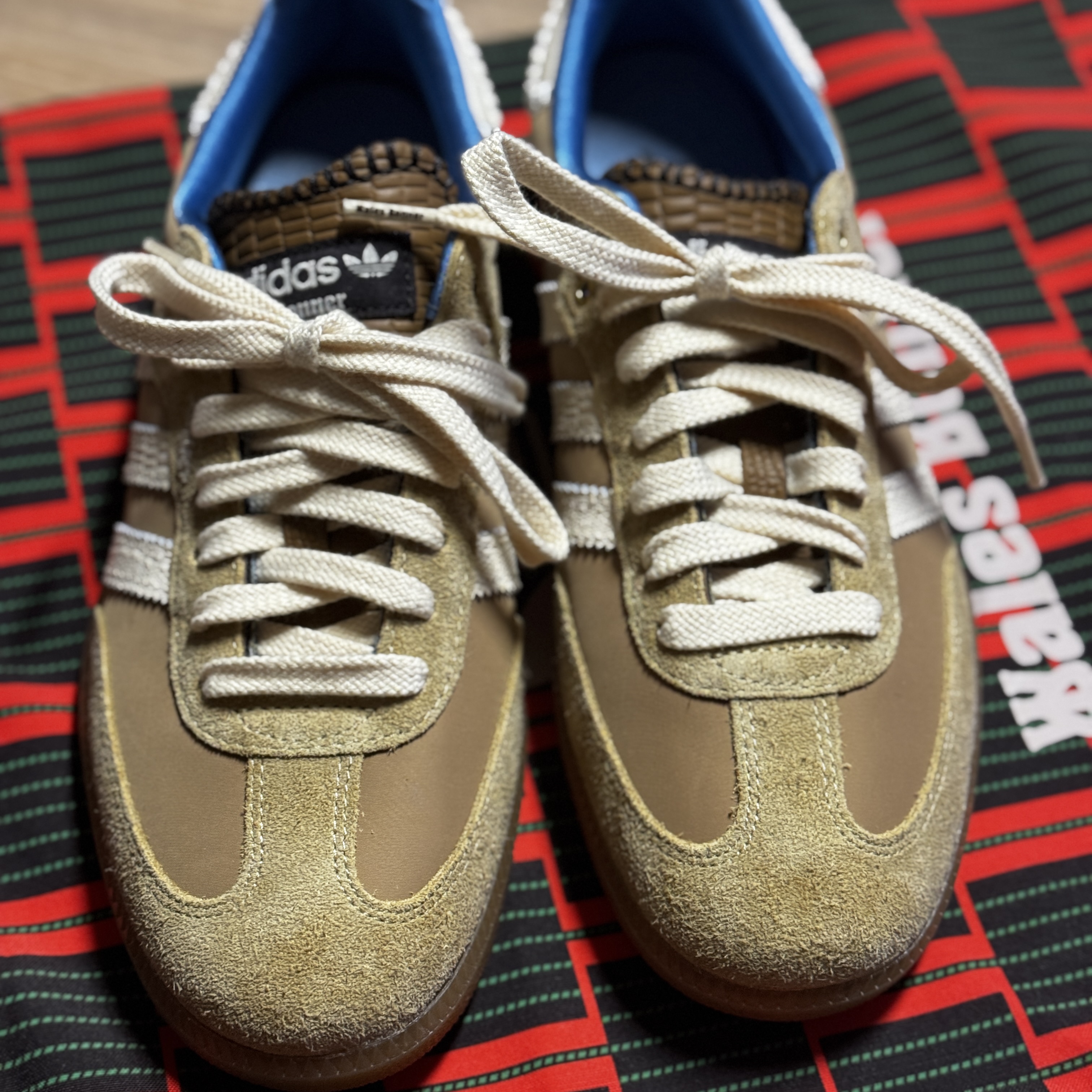 Adidas x Wales Bonner Samba Supplier Colour Wonder White 착용 스타일 - 1
