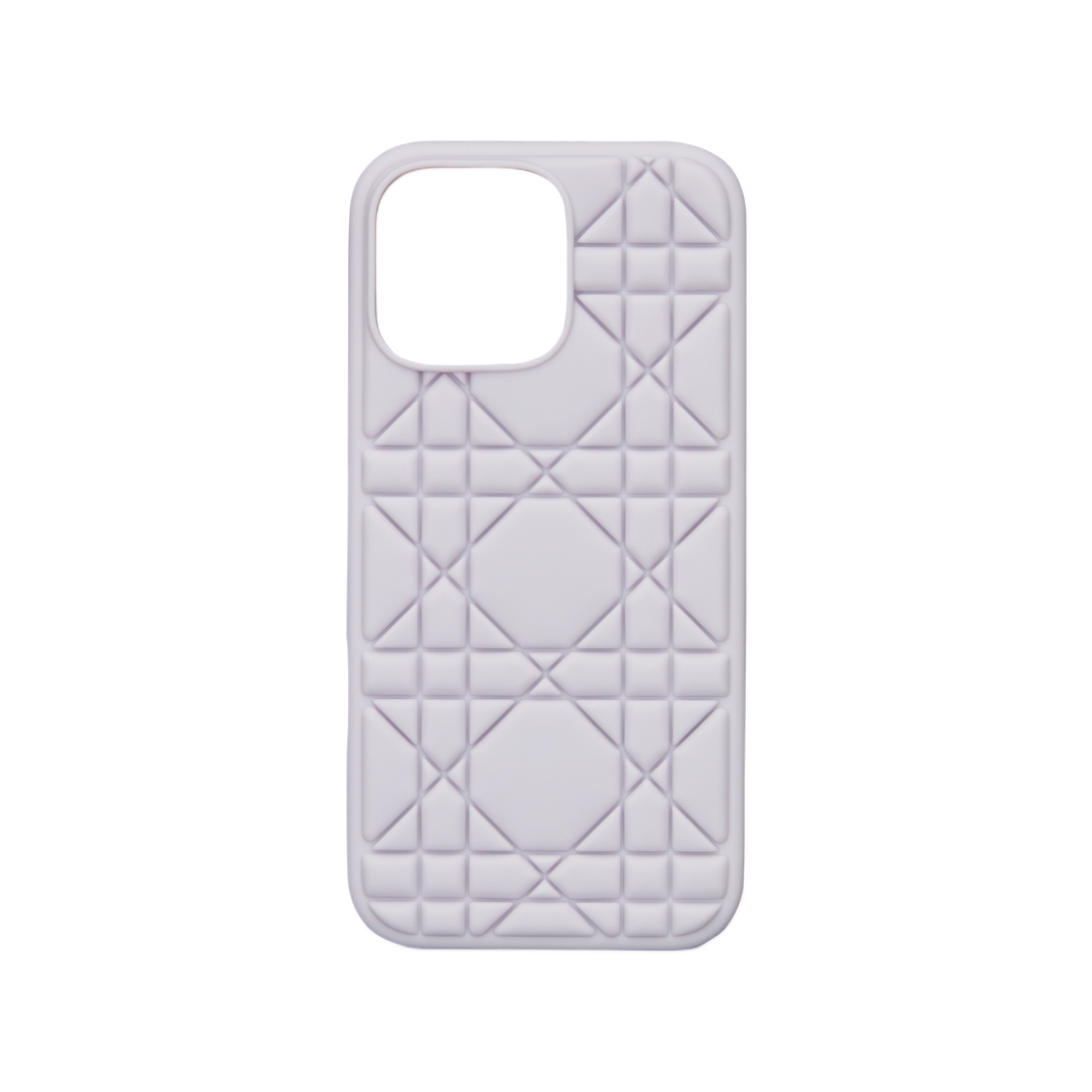 S8071ZEVL-M848 Dior Diortravel Iphone 16 Pro Max Case In Macrocannage Rubber Lilac