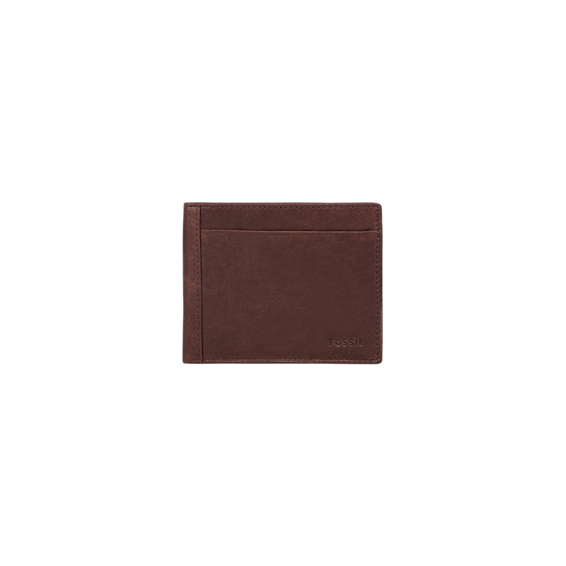 파슬 닐 레더 플립 ID 반지갑 브라운(Fossil Neel Leather Bifold with Flip ID Wallet Brown)