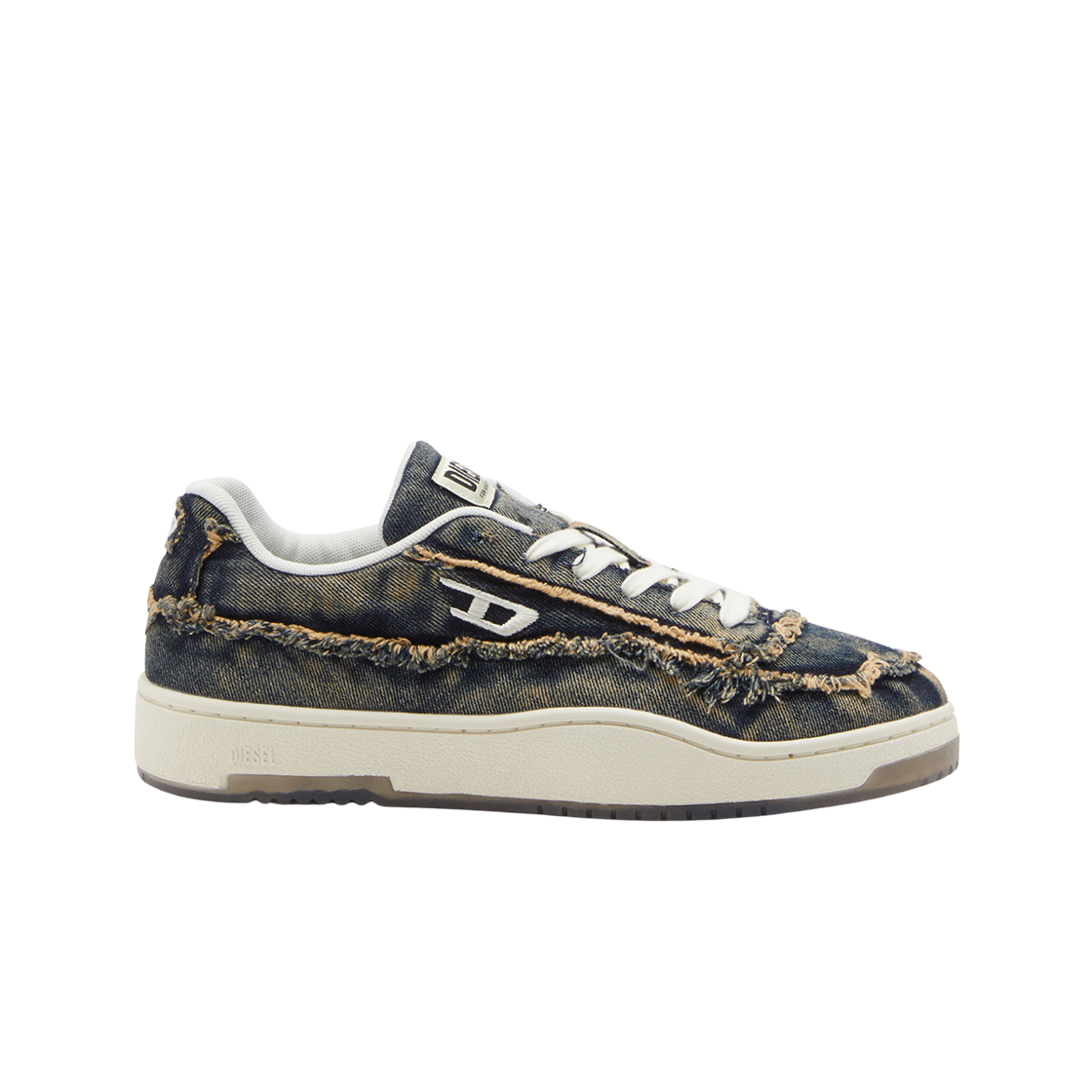 Y03608P0485-T6067 Diesel S-Tracker-D-Frayed Denim Low Sneakers Blue