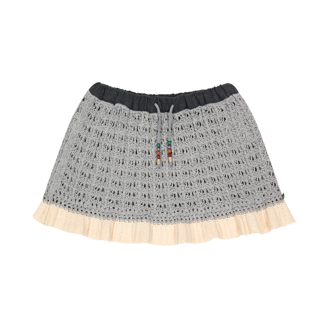 코이세이오 레이어드 니트 스커트 멜란지 그레이(COYSEIO Layered Knit Skirt Melange Grey)