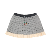 COYSEIO Layered Knit Skirt Melange Grey