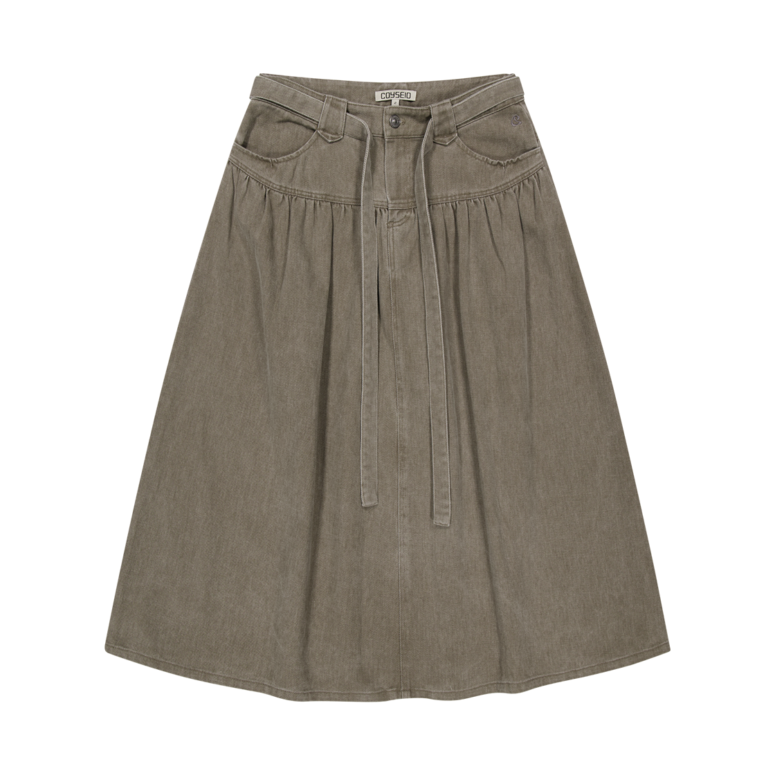 코이세이오 퍼피 코튼 스커트 브라운(COYSEIO Puffy Cotton Skirt Brown)
