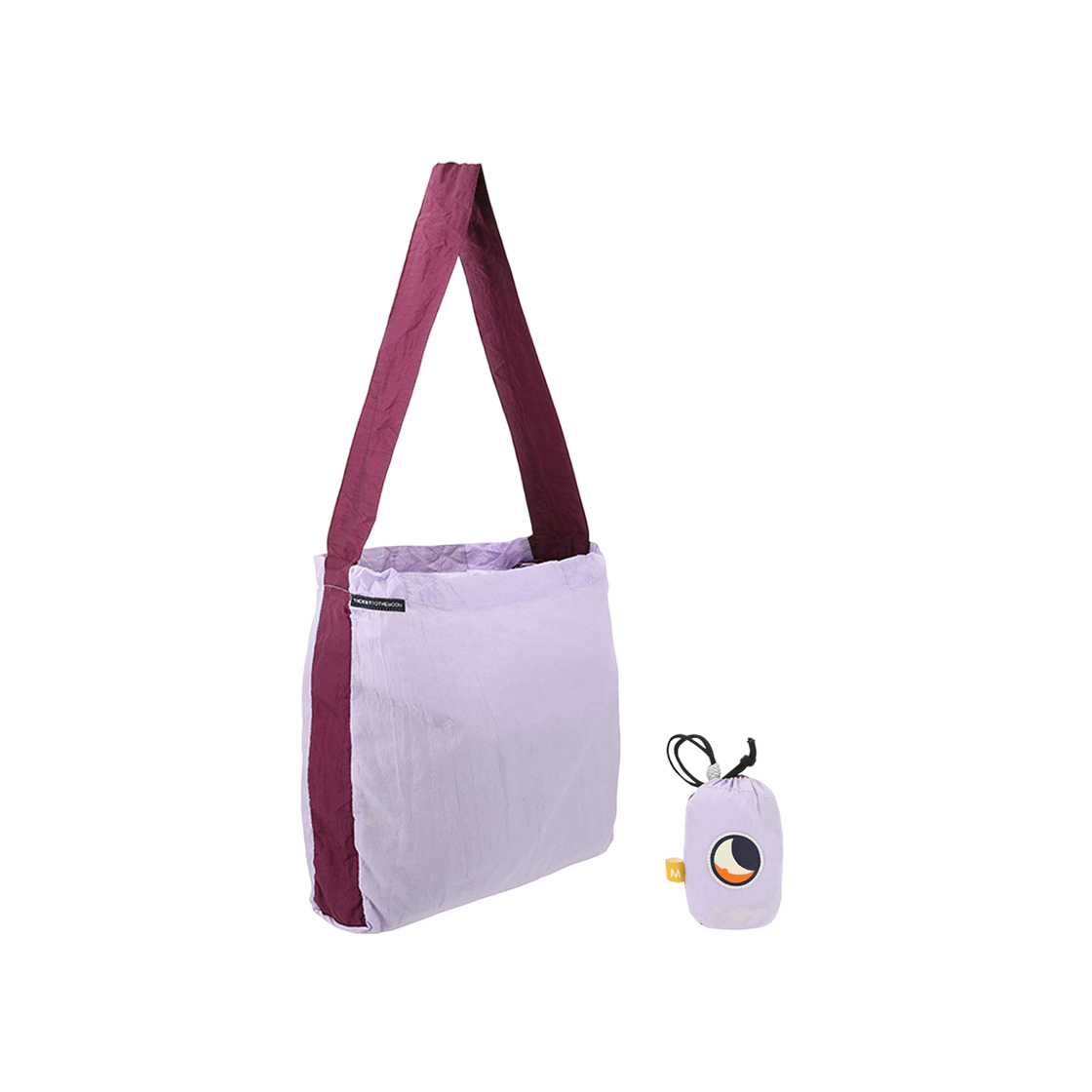TMEBM1978 Ticket to the Moon Eco Bag Medium Light Purple Plum (15L)