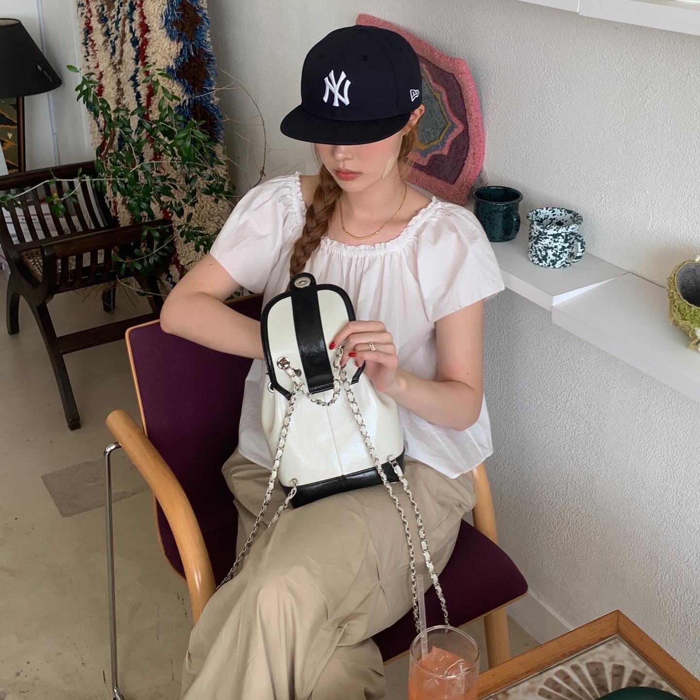 New Era 59Fifty MLB Authentic New York Yankees Game Navy, Cardinal Red Hawoo-A Bag Mix 착용 스타일 - 1