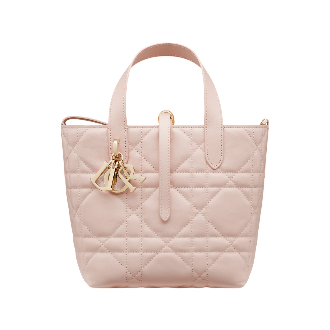 디올 뚜주흐 스몰 버티컬 토트백 매크로까나쥬 카프스킨 파우더 핑크(Dior Toujours Small Vertical Tote Bag In Macrocannage Calfskin Powder Pink) - 1