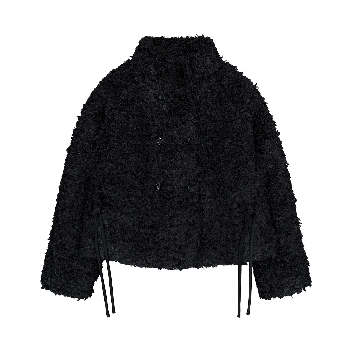 코이세이오 헤어리 퍼 재킷 블랙(COYSEIO Hairy Fur Jacket Black)