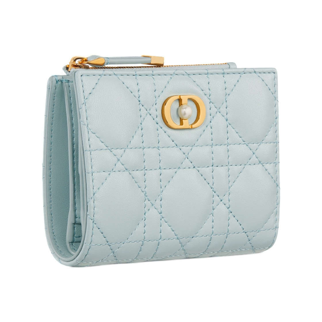 디올 졸리 달리아 월렛 까나쥬 램스킨 플래시드 블루(Dior Jolie Dahlia Wallet In Cannage Lambskin Placid Blue) - 2
