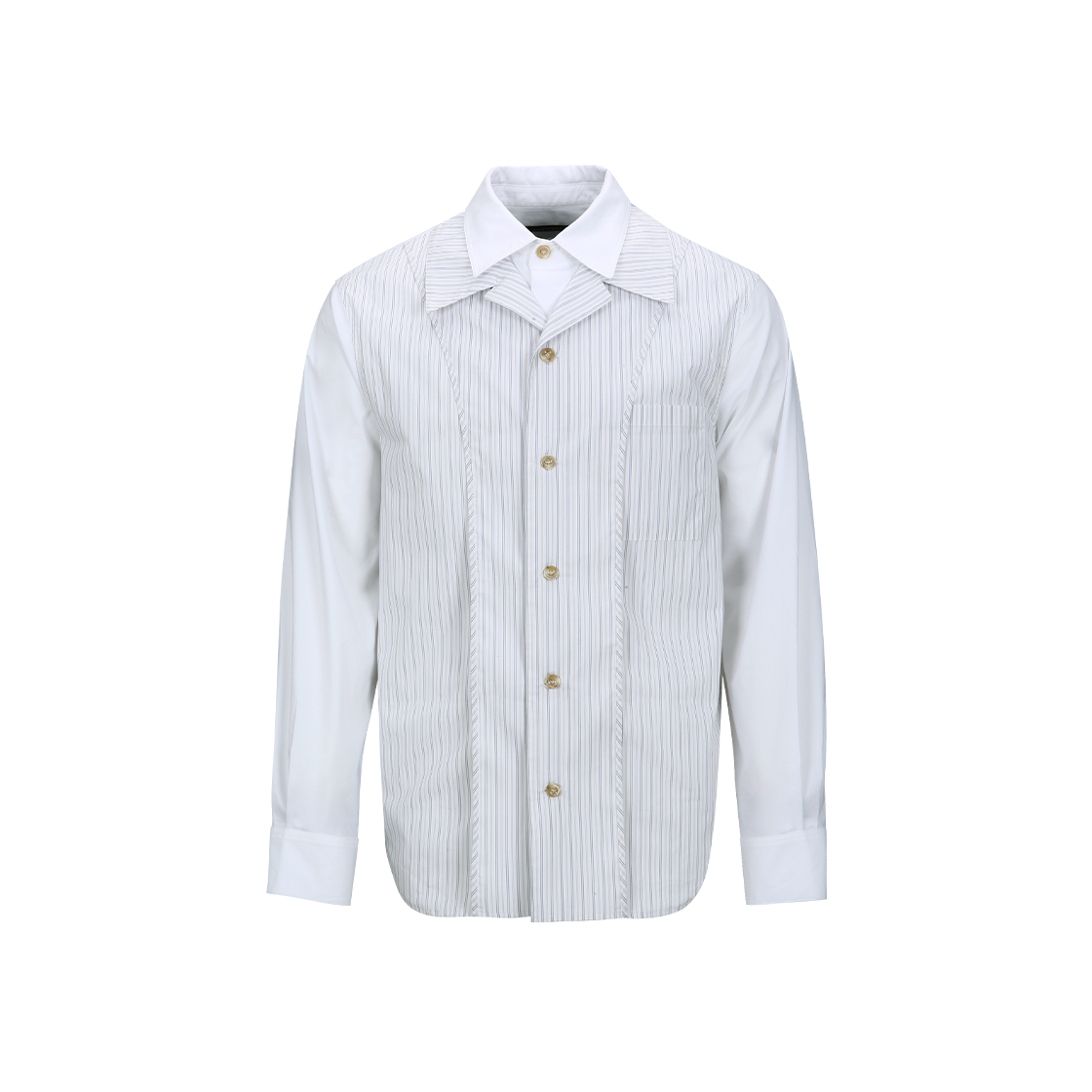 atb1341m(WHITE) ADSB Andersson Bell Open Collar Layered Shirts White