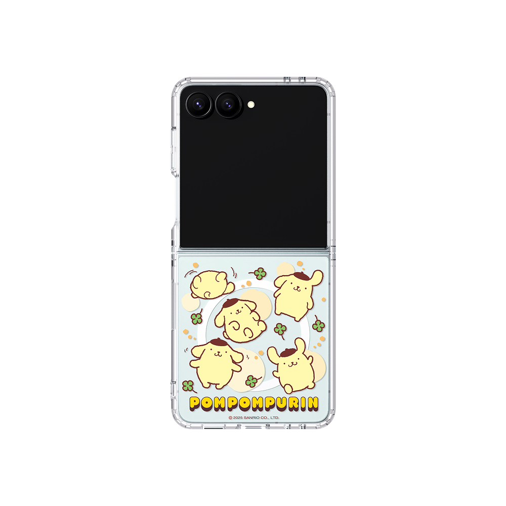 에스엘비에스 폼폼푸린 패턴 모노라인 마그넷 케이스 for Galaxy Z Flip7(SLBS Pompompurin Pattern Monoline MPP Case for Galaxy Z Flip7)