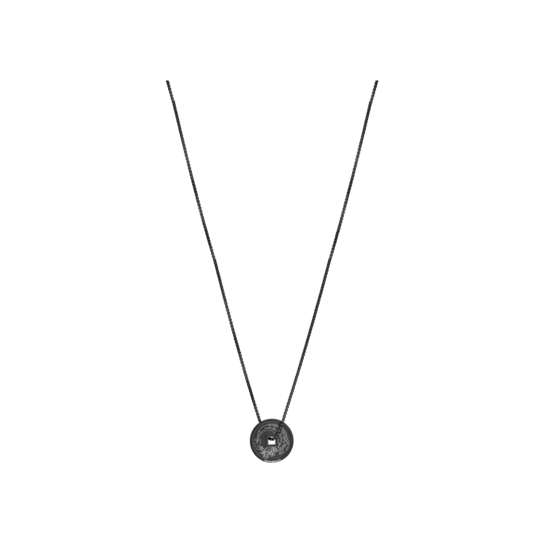 EGS3045001 Emporio Armani Lunar New Year Stainless Steel Pendant Necklace Black