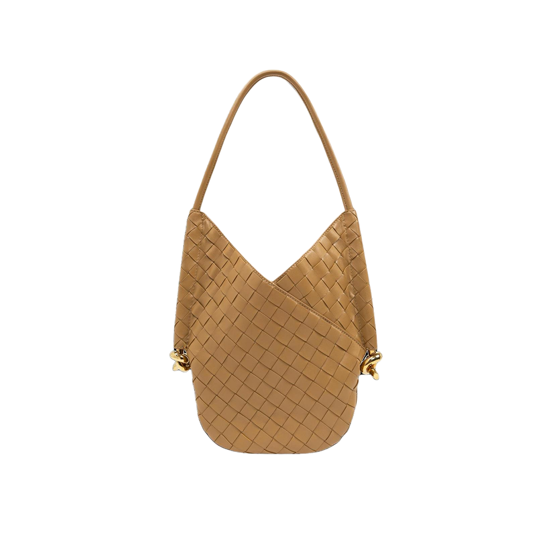 740898VCPP19893 Bottega Veneta Small Solstice Shoulder Bag Dark Praline
