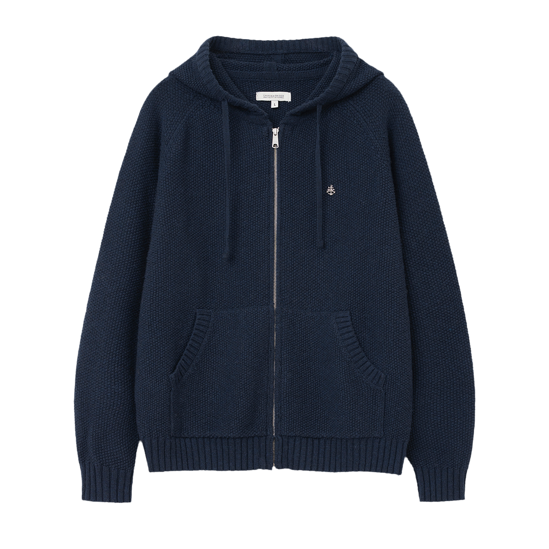 UB2599CD239MNA Uniform Bridge Zip-Up Hooded Knit Navy