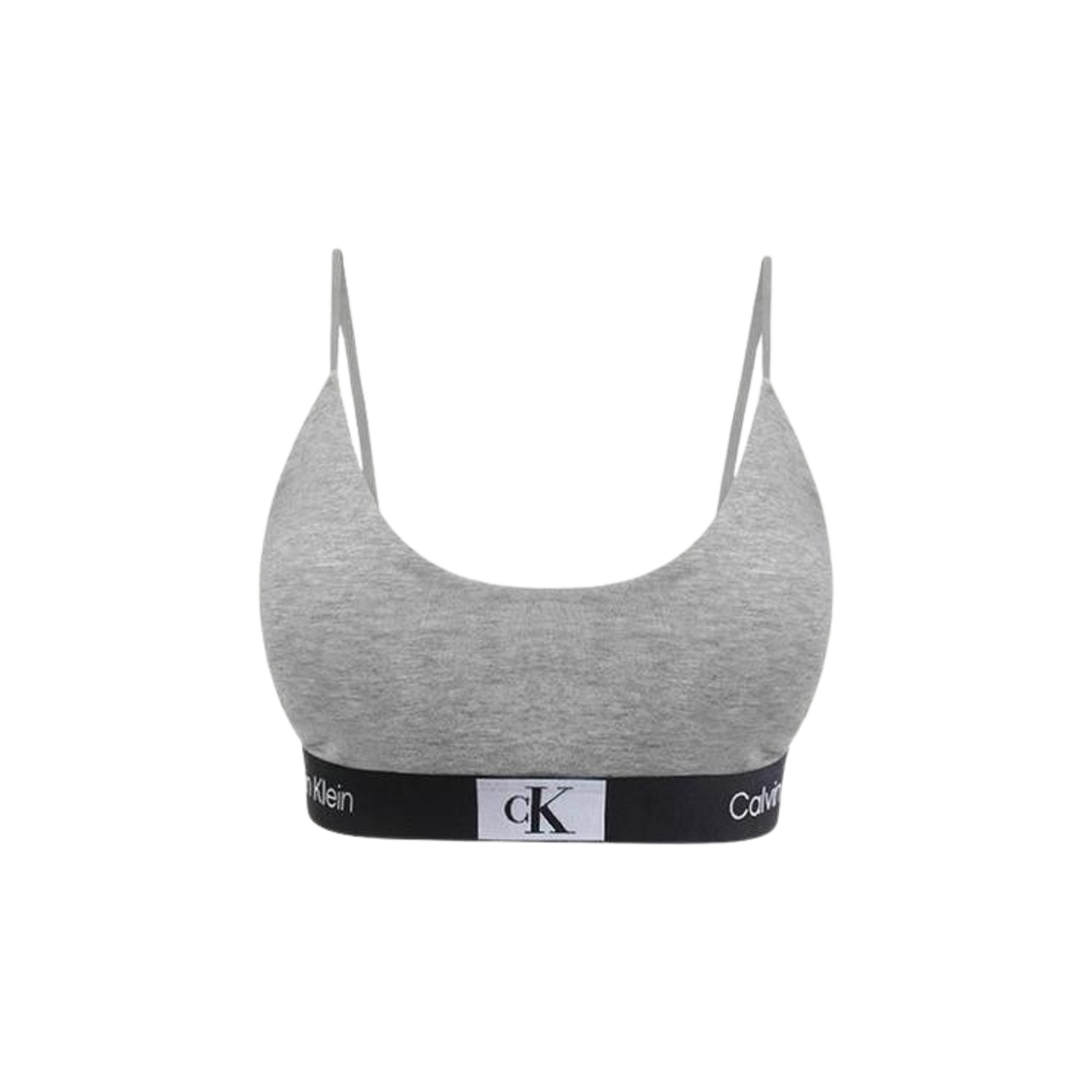 QF7216P7A (W) Calvin Klein CK1996 Cotton Unlined Bralette Grey Heather