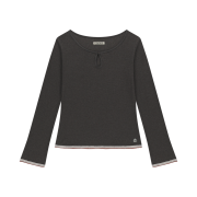 COYSEIO Eyelet Lace Longsleeves Ash Brown