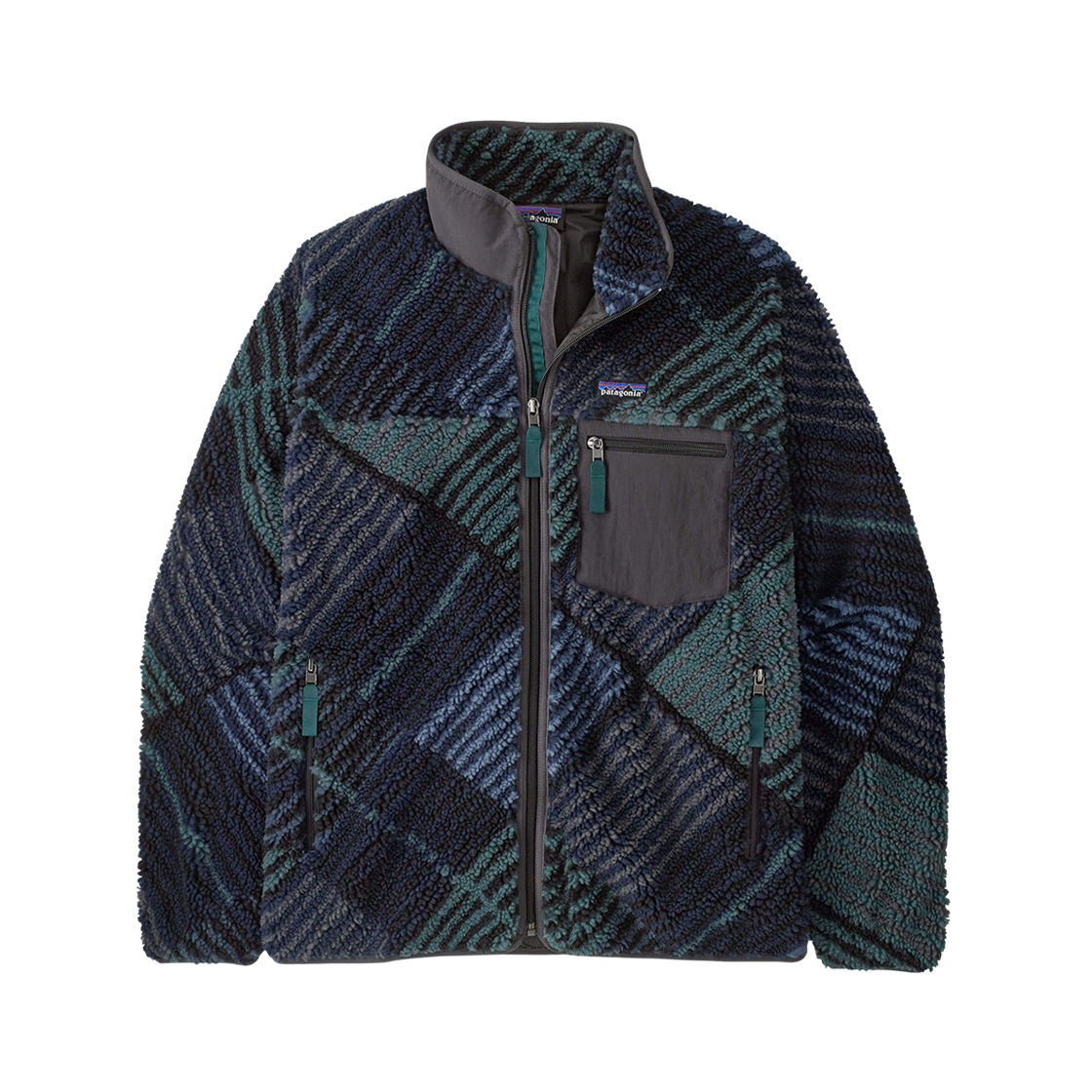 파타고니아 클래식 레트로X 플리스 자켓 레인폴 퀼트 잉크 블랙(Patagonia Classic Retro-X Fleece Jacket Rainfall Quilt Ink Black)