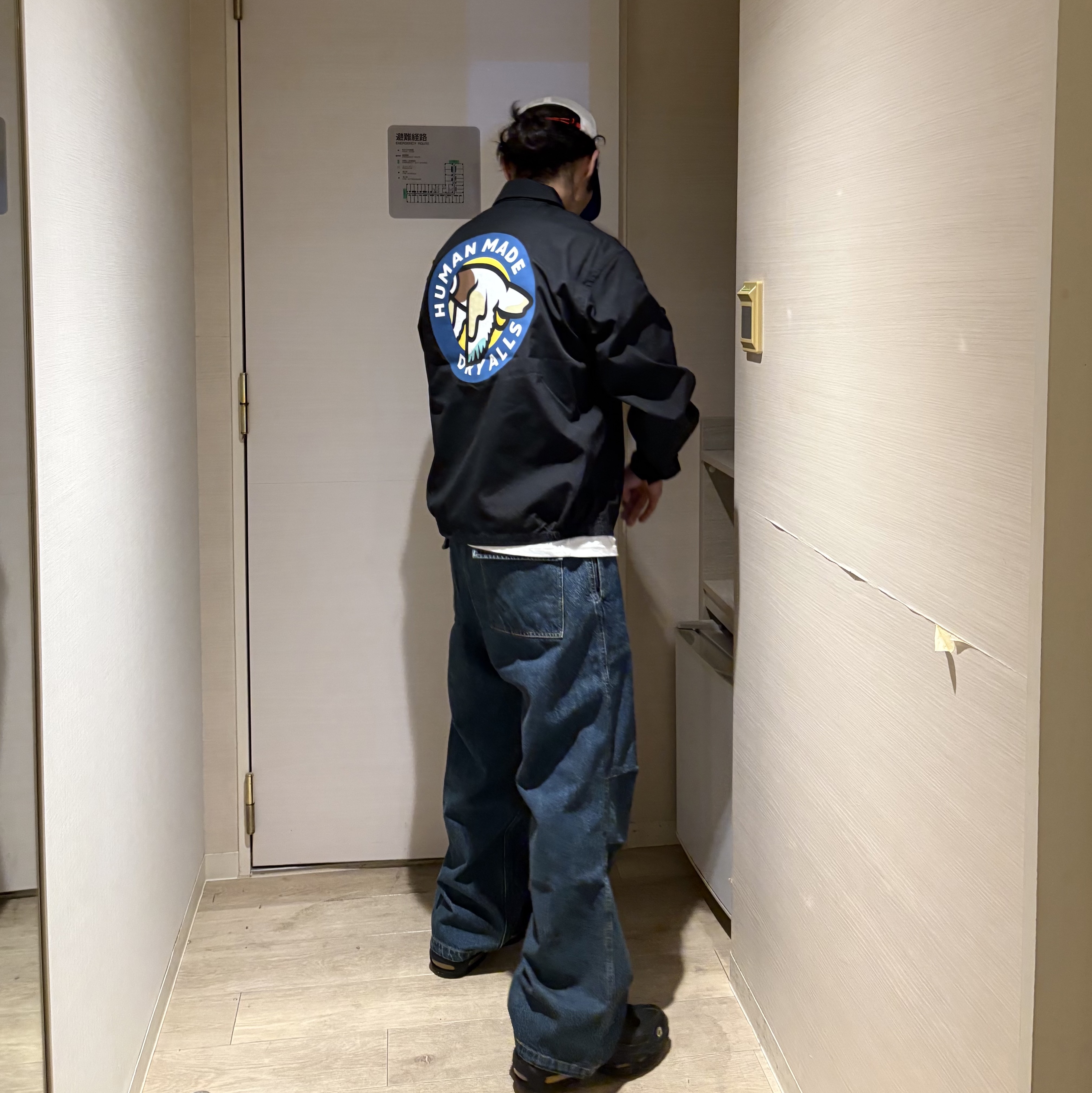 Human Made Drizzler Jacket Black, Nike x Corteiz Air Max 95 Black and Tour Yellow 착용 스타일 - 1