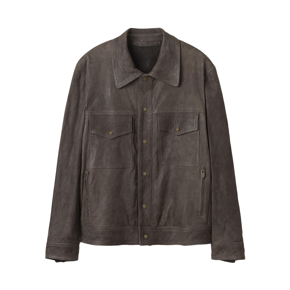 SOUDW25403BRX SERIES Nive Leather Shirt Jacket Brown