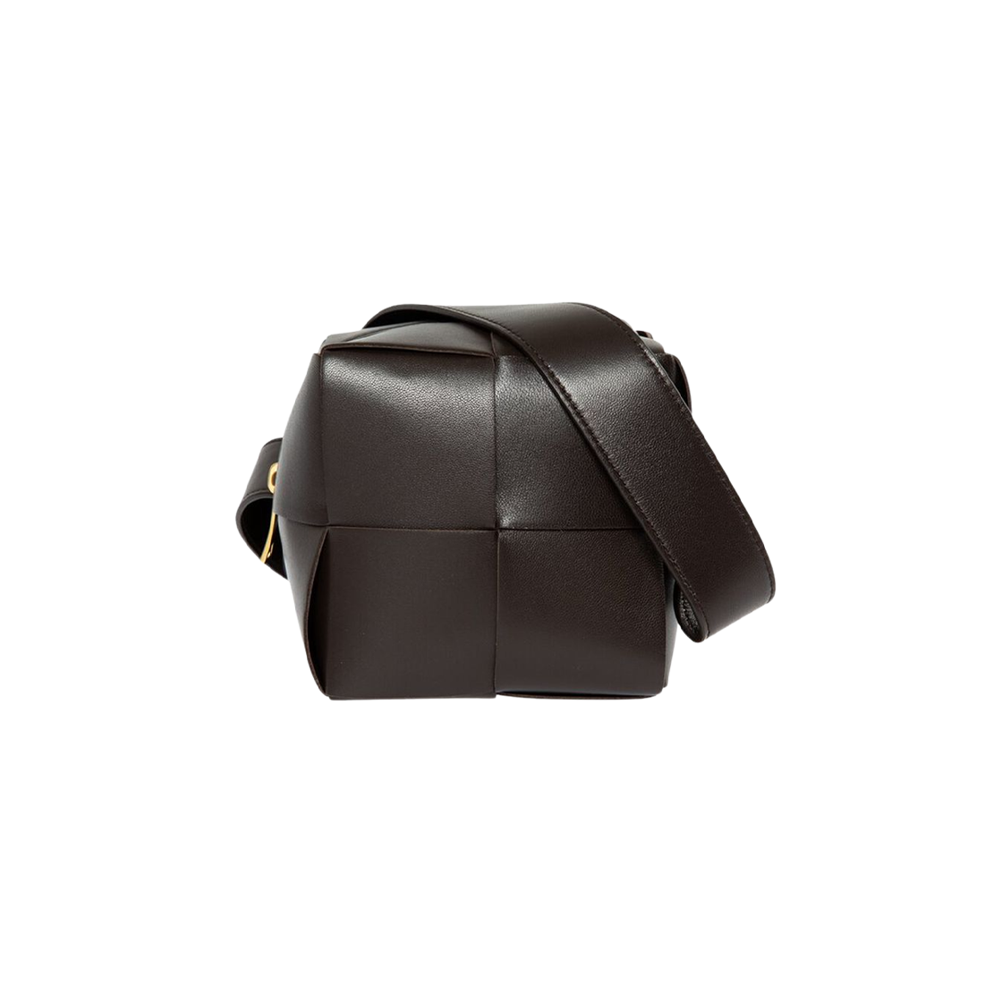 764760VCQC42132 Bottega Veneta Mini Cube Crossbody Bag Fondant